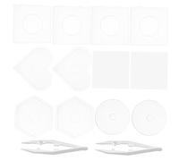 HEALSOPTHY Clear Plastic Fuse Beads Pegboards with Round Square Hexagon Heart Shapes Convenient DIY Beads Board Kit for Creative Crafting and Ironing Paper Use