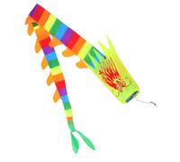 HEALSOPTHY Colorful Dragon Dancing Ribbon Streamer for Fitness and Performance Lightweight Vibrant Shaking Dragon Ribbon Prop for Outdoor Celebrations and Parks Rainbow Dance Accessory