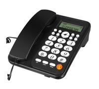 HEALSOPTHY Corded Telephone for Seniors with Clear Caller Id Display Stable Wired Office Phone for Home and Hotel Use Call Rejection and Forwarding Functions Classic Design with Large Numbers