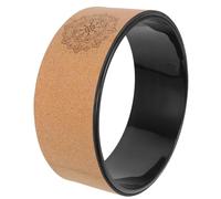 HEALSOPTHY Cork Yoga Wheel for Backbends and Stretching with Oak and Tpe Material, Designed for Yoga Training and Fitness to Increase Range of Motion and Back