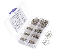 HEALSOPTHY Countersunk Head Wood Screws Set Carbon Steel Nickel Plated Self Tapping Flat Head Machine Screws with Storage Box Resistant Non Slip Fasteners for Wood and Thin Repairs