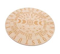 HEALSOPTHY Creative Pattern Divination Board for Witchboard Dowsing Wooden Pendulum Divination Board Altar Supplies