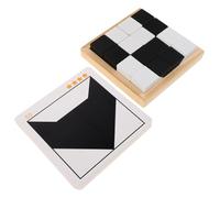 HEALSOPTHY Creative Wooden Puzzle Building Cubes for Educational Construction Enhancing Imagination Logical Thinking Spatial Awareness Safe Fine Craftsmanship Table Game for Family Travel and