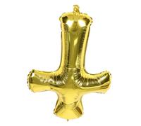 HEALSOPTHY Cross Aluminum Foil Baptism Balloon for Shower Centerpiece Jesus Holy Communion Decoration Leak-resistant Christening Party Favor Easy to Inflate for Newborn Celebration