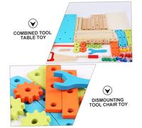 HEALSOPTHY Dismounting Tool Chair Educational Multifunctional Assembly Playset for Construction with Bright Colors Enhances Logical Thinking and Skills for Boys and Activity Table