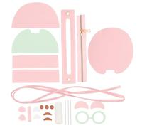 HEALSOPTHY DIY Bear Design PU Leather Bag Knitting Kit Sewing Materials and Chain Accessories for Handmade Craft Bags, Pattern, Suitable for DIY Craft and Making