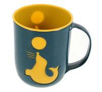 HEALSOPTHY Dolphin Mouthwash Cup Cute Portable Bathroom Toothbrush Holder for Travel Unbreakable Plastic Water Cup Lid for Boys and Girls and Adults