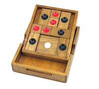 HEALSOPTHY Educational Wooden Chess Board Game with Black White Red Dots for Round Dot Design Smooth Surface Enhances Logical Thinking and Cognitive Skills for Boys