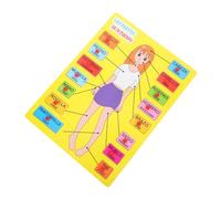 HEALSOPTHY Educational Wooden Human Body Puzzle for Smooth for Early Learning Montessori Interactive Body Parts Jigsaw for Preschool Cognitive Development