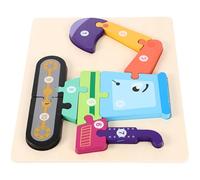 HEALSOPTHY Educational Wooden Puzzle for - Colorful Cartoon Excavator Cognition Puzzle, Portable Learning Set for Early Childhood Development