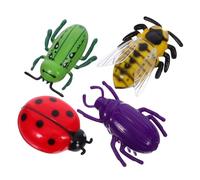 HEALSOPTHY Electric Cicada Simulation Insect Toys 4pcs Interactive Walking Bug Set with Auto Movement for Home Play and Learning