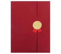 HEALSOPTHY Elegant Red Paper Graduation Time Certificate Cover Resistance to Damage and Professional Design, for Award Certificates and Diploma Protection in College and High School