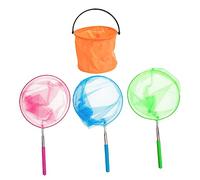 HEALSOPTHY Extendable Fish Net Stainless Steel Nets for Outdoor Summer Play Safe Lightweight Bug Butterfly Shrimp Catching for Boys and Educational Fun