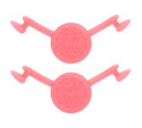 HEALSOPTHY Face Firming Tool Smile Exercise Lips Teeth Aligning 2pcs Pink Silicone Easy to Use Facial Exerciser for Girl