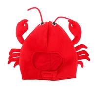 HEALSOPTHY Funny Plush Lobster Hat Headband for Adults, Soft Lightweight Red Plush Ocean Animal Costume Cap with Realistic Design for Halloween and Ocean Themed Events