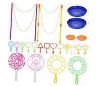 HEALSOPTHY Giant Bubble Wands Bubble Making for Party Favors Outdoor Games with Assorted Shapes and Trays for Festivals Family Gatherings