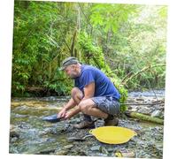 HEALSOPTHY Gold Panning Mesh Sieve Pan with Construction and Storage Bag Lightweight Multi Purpose Sifting Tool for Mining Sand and Mineral Filtering Separation for Prospecting Enthusiasts