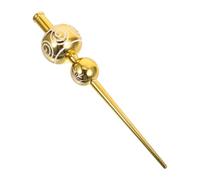 HEALSOPTHY Golden Gourd Shaped Christmas Tree Topper Plastic Holiday Tree Embellishment Spherical Design for Xmas Party Seasonal Decor