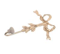 HEALSOPTHY Golden Metal Bow Knot Wall Hook, Decorative Small Bow Hanger with Screw, Multi-Purpose Girly Hook for Coats Hats Towels Scarves Bags, French Style Wall Mounted Storage Organizer