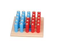HEALSOPTHY Gravity Row Chess Board Game Large Wooden Intellectual Board Game for Adults Enhances Logical Thinking and Spatial Reasoning Educational Desktop Strategy Random Color