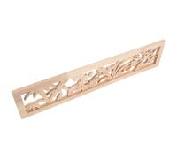 HEALSOPTHY Handcrafted Oriental Wood Carved Appliques Natural Resilient Wooden Onlay Decor for Bedside Cabinet Traditional Floral Design Cabinet Applique for Door Corner Decoration and DIY