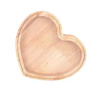 HEALSOPTHY Heart Shaped Wooden Piggy Bank Decorative Coin Saving Bank for Home Tabletop Material No Odor Practical Money Jar for Adults Gift