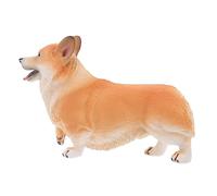 HEALSOPTHY High Emulational Large Corgi Doll with Detailed Texture Realistic Corgi Model Educational for Cognitive Development and Dog Themed Party Decoration