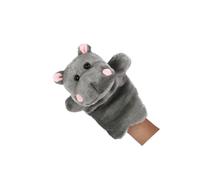 HEALSOPTHY Hippo Hand Puppet Plush Dark Grey Soft Educational Role Play Accessory for Storytelling Parent Interactive Play Party Favor