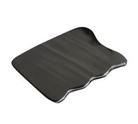 HEALSOPTHY Horn Scraping Plate Wavy Shape Black Natural Horn Material Multi-functional Massage Tool for Family and Friends