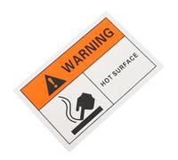 HEALSOPTHY Hot Surface Safety Warning Signs Self Adhesive Plastic Caution Labels Waterproof Industrial Safety Stickers for Equipment and Workplace Hazard Alerts
