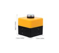 HEALSOPTHY Industrial Waterproof Push Button Switch Box with Momentary Self-reset Green Button, Yellow Shell, Emergency Stop Control Station for Gate Openers and Industrial Automation