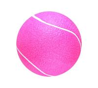 HEALSOPTHY Inflatable Giant Tennis Ball Pink Flannel Soft Educational Outdoor for Parent Interaction Rubber Material Safe Portable Plaything