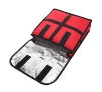 HEALSOPTHY Insulated Pizza Bag Large Commercial Grade Moisture Resistant Food Carrier with Hook and Loop Closure for Hot and Cold Food Transport