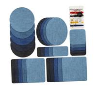 HEALSOPTHY Iron-On Denim Repair Patches 30pcs Embroidery Appliques for Jeans, Sweaters Clothing, Self-Adhesive Fabric Patches for Clothes Mending and Craft DIY