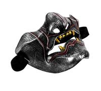 HEALSOPTHY Japanese Cosplay Mask Hannya Reusable Half Face Mask with Elastic Band for Men and Women Traditional Japanese Costume Party and Halloween Accessory