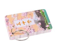 HEALSOPTHY Japanese Learning Cards with Ring Portable Japanese Syllabary Flashcards for Beginners and Rounded Corner Safe Design Lightweight Material for Efficient Pronunciation Practice