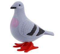 HEALSOPTHY Jumping Pigeon Wind up Toy Retro Clockwork Bird Figurine Realistic Hopping Motion for Boys and Girls Battery Engaging Play for Street Stalls Gray