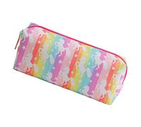 HEALSOPTHY Large Unicorn Pencil Storage Bag with Rainbow Colors Large Capacity Stationery Organizer for Lightweight and Tear-Resistant Pen Pouch with Smooth Zipper Gift for School and Artists