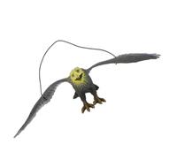 HEALSOPTHY Lifelike Eagle Garden Ornament Made of Plastic, Easy to Install and Rotates the Wind, Hanging Bird Decoration for Windows and Ceilings to Frighten Birds