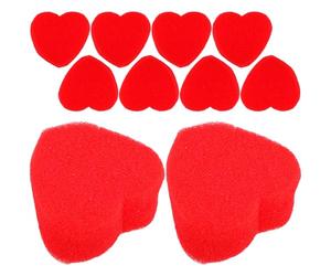 HEALSOPTHY Magic Trick Props Soft Sponge Material Sponge for Close-up Performance 20 Pairs Red Heart Shaped with Fun Entertainment and Parent Interaction for Family Bonding