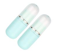 HEALSOPTHY Makeup Brush Set with Capsule Design and Adjustable Length, Compact ABS Blush and Powder Brushes for Travel and Vanity Use
