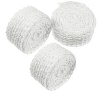 HEALSOPTHY Meat Netting for Storage Meat 3 Rolls for Cooking and Curing, Woolen Yarn Sausage Roll Mesh, White Sturdy Net Bags Suitable for Chicken and Stuffed Boneless Turkey Breast