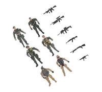 HEALSOPTHY Micro Landscaping Soldier Miniatures Compact Plastic Figurines for Tabletop Decor DIY Scene Layout Props Enhancing Military Appreciation and Hands Creativity
