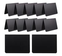 HEALSOPTHY Mini Blackboard Sign Boards for Price Marking and Publicity 12pcs Double Sided Reusable Plastic Chalkboard Signs with Black Matte Design, Easy to Carry and Place