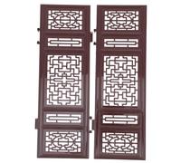 HEALSOPTHY Mini Chinese Style Folding Screen Dollhouse Decor Plastic Antique Miniature Adornment for Play and Realistic Doll Stuff Accessory