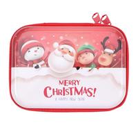 HEALSOPTHY Mini Christmas Coin Purse Metal Storage Box Zipper, Cute Xmas Earphone Bag for, Portable Rectangular Holiday Organizer
