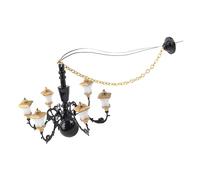 HEALSOPTHY Miniature Chandelier DIY Kit Elegant Light Adornment for Mini Houses Sandbox Decor Easy Installation for Miniature Enthusiasts Realistic Design