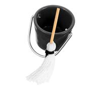 HEALSOPTHY Miniature Dollhouse Mop and Water Bucket Mini Cleaning Tools for DIY Doll House Furniture Realistic Small Scale Ornaments for Adults Creative Mini Home Decor Accessories