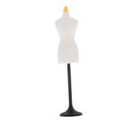 HEALSOPTHY Miniature White Doll Dress Form Mannequin with Sturdy Base for Sewing and Cloth Gown Display Portable Dollhouse Accessory for Fashion Design and Clothing Showcase