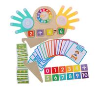 HEALSOPTHY Montessori Math for Wooden Counting Frame with Animal Characters Addition Subtraction Learning Tool for Preschool Homeschool Early Math Skills Development Color Recognition and